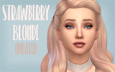 Mod The Sims Strawberry Blonde New Non Default Hair Colour