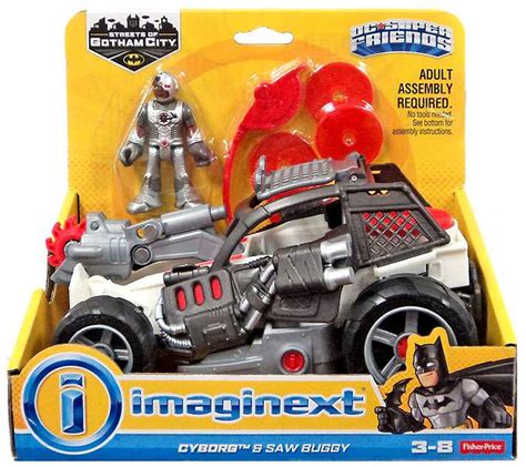 Fisher Price Dc Super Friends Imaginext Cyborg Saw Buggy 3 Figure Set