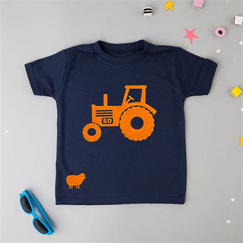 Personalised Kids Tractor T Shirt By Littlechook