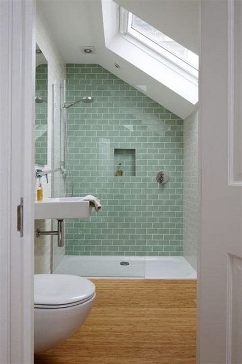 Pebble shower floor tile and drop in bath tub bathroom remodel double vanity drop in bath tub alcove dual flat panel pebble shower floor hers and his. Remodeling Small Bathroom With Slanted Ceiling ...