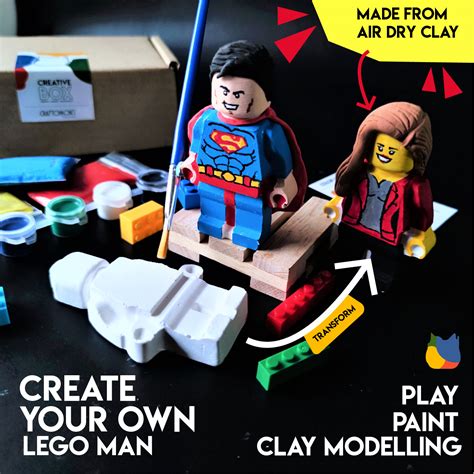 Create Your Own Lego Man Paint Modelling Clay Open Playschool