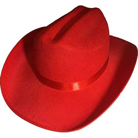 New Childs Country Red Cowboy Felt Costume Hat