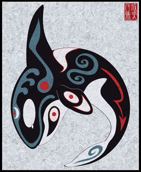 Northwest Tribal Art Orca Symbol Of Strength Power Romance