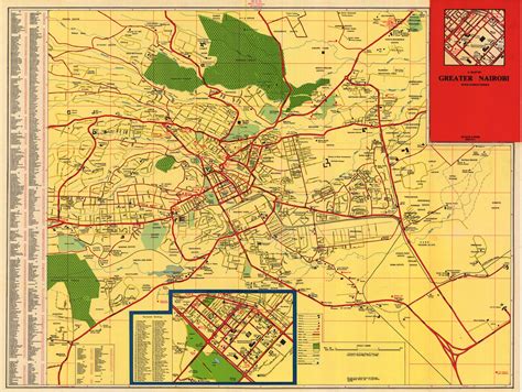 For example, you can mark on the major cities, mountain ranges or rivers. A Map of Greater Nairobi with Street Index. - ESDAC ...