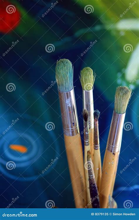 Artists Paint Brushes Stock Image Image Of Close White 8379135