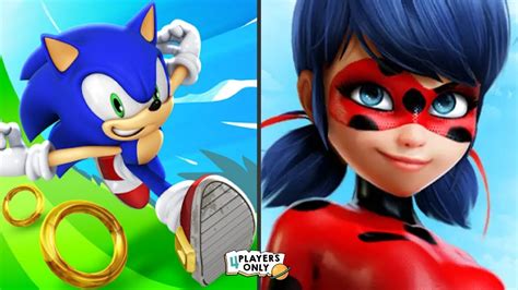Sonic Dash Vs Miraculous Ladybug And Cat Noir Youtube