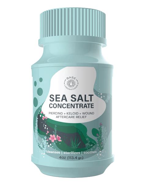 Sea Salt Concentrate Piercing Wound Wash Healing Baselaboratories