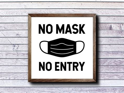 No Mask No Entry Printable Image
