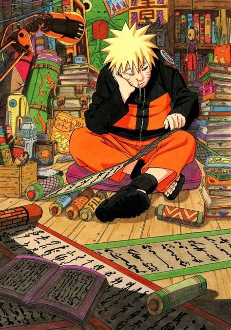 Studying Naruto Shippuden Anime Naruto Uzumaki Manga Art