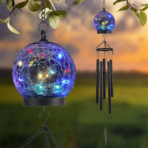 Wind Chimes Outdoor Solar Lights, 42 Inch Large Sympathy Chime 15 LED