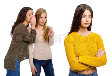 Teenage Girls Gossiping Stock Image Colourbox