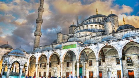 Wallpaper Cityscape Clouds Istanbul Turkey Mosque Sultan Ahmed
