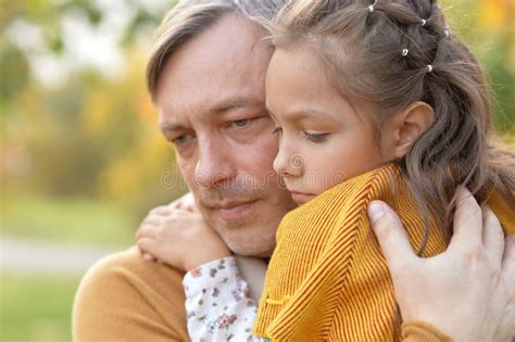 Father And Daughter Hugging Stock Image Image Of European Emotions