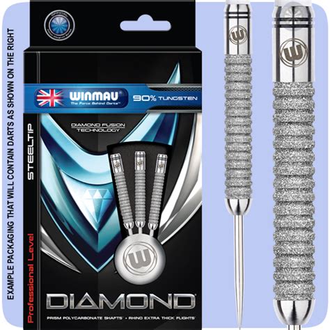 Winmau Diamond Darts Steel Tip Tungsten Diamond Fusion 3 Straight