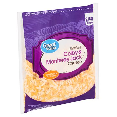 Great Value Shredded Colby Monterey Jack Cheese 32 Oz Walmart