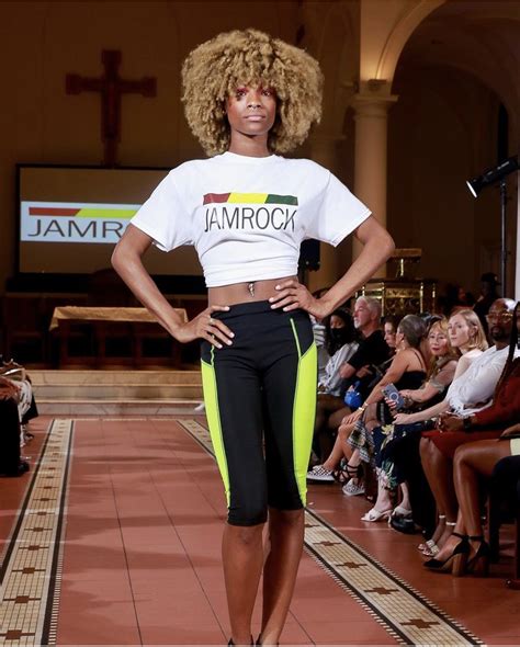 Model Wearing Jamrock Trademark Logo Tee Shop Jamrock Clothing