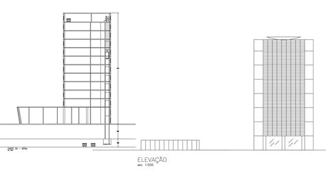 Commercial Building Elevations In Dwg File Cadbull