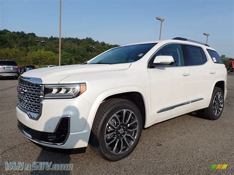 2021 Gmc Acadia Denali Awd In White Frost Tricoat For Sale 100633