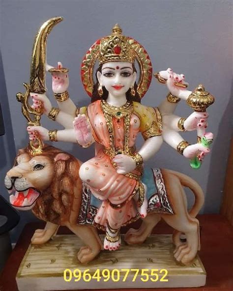 multicolor marble ambe mata statue shree dev moorti marble and handicraft jaipur rajasthan