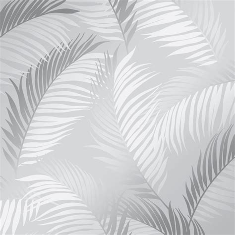 Vivienne Leaf Wallpaper In Grey And Silver I Love Wallpaper