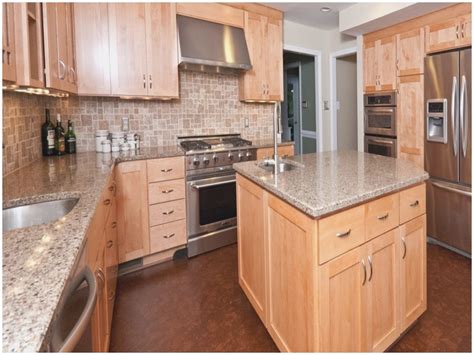 Kitchen cabinets and cabinets door finishing /refinishing , railings, bathrooms,vanity library rooms, veneer panels we do quality professional painting services and drywall repairs. Natural Maple Cabinets With Granite Countertops Image What ...