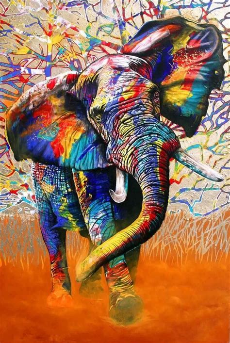 Multi Coloured Elephant Art Peepsburghcom
