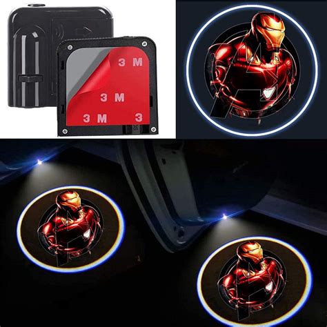 Buy Daodi 2pcs For Car Door Lights Logo For Iron Man Car Door Led