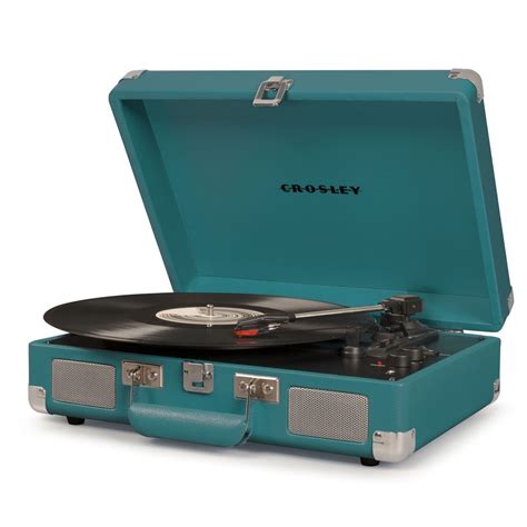 Disc Crosley Cruiser Deluxe Portable Turntable Teal At Gear4music