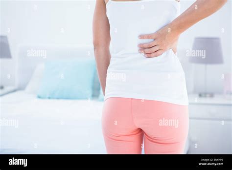 Woman With Back Pain Stock Photo Alamy