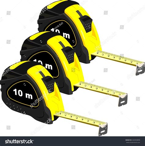 Yellow Centimeter Measure Rolled Steel Locking Stock Vector Royalty