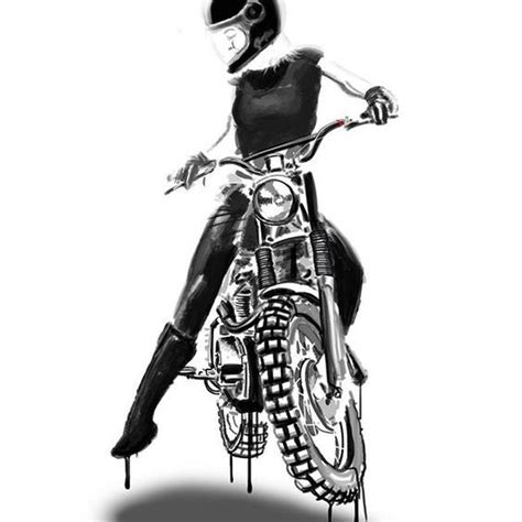 Мото рисунки Прекрасные байкерши Блог им Varklap БайкПост Motorcycle Art Motorcycle