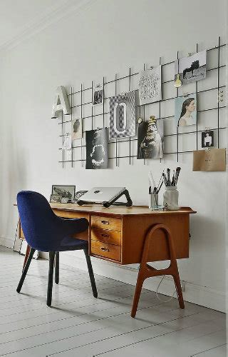 The wood slab desk adds a warm rustic touch to the rather too calm interiors. Mid-century Modern Home Office Ideas - Inspirations ...