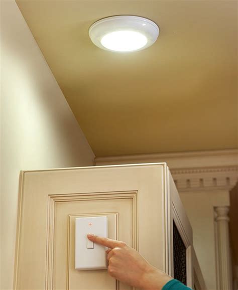 Home depot white ceiling fan with light. Wireless LED Light with Switch | Closet lighting, Wireless ...