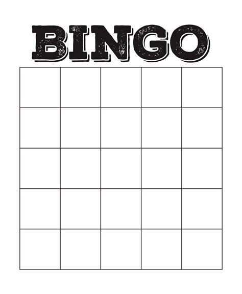 Printable Blank Bingo Template Printable Templates