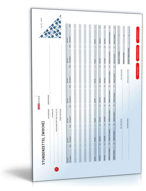 Anneliese lorenz january 9, 2020. Stundenzettel als Wochenübersicht - Muster-Vorlage zum ...