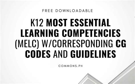 The Deped K To 12 Most Essential Learning Competencies Melcs Youtube
