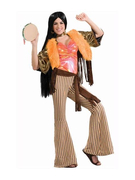 1960s Cher Womens Costume 1960s Hippie Fancy Dress Costume