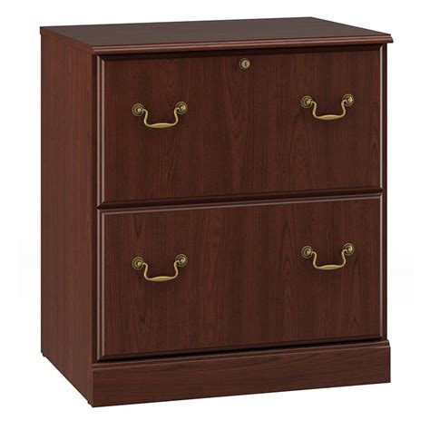 By sliding back and forth, the cabinets maximize your available storage and use less floor space. Bush Furniture Saratoga Lateral File Cabinet in Harvest ...