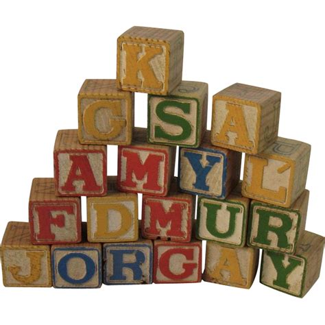 17 Vintage Childrens Wood Alphabet Blocks From Ssmooreantiques On Ruby
