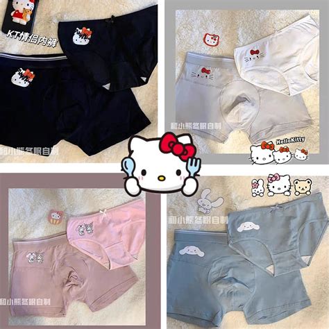 panties underwear couple hello kitty underwear boxer couple hello kitty 2pcs aliexpress