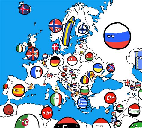 Map Of Europe Country Balls