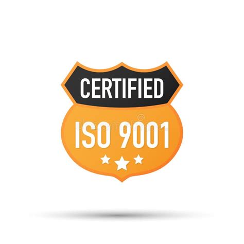Muestra Certificada Del Iso 9001 Sello De La Certificación Ilustración