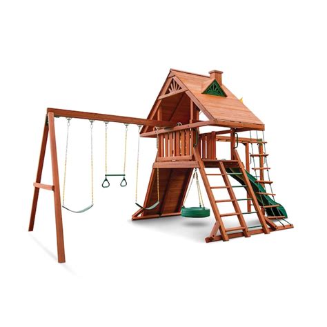 Gorilla Playsets Sun Palace Ii Residential Wood Playset With Slide In