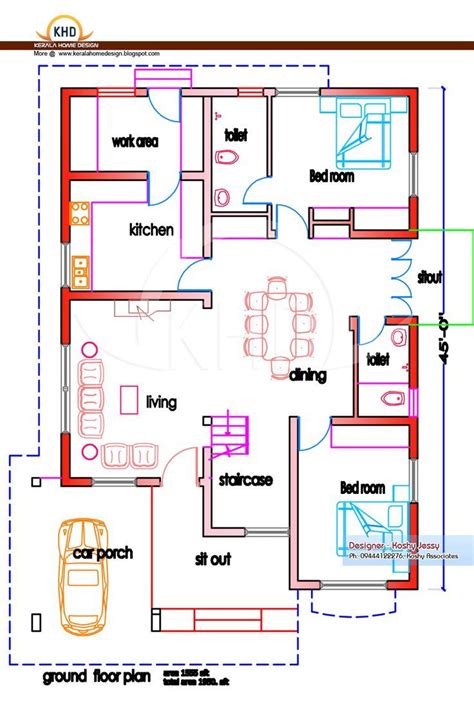 12 New 2 Bhk House Plans South Indian Style Images Indian House Plans