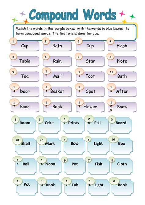 Compound Words Picture Cards