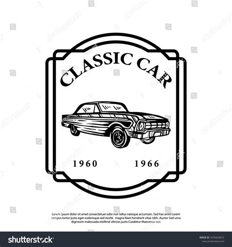 Vector Logo Classic Vintage Cars Stock Vector Royalty Free 1676564872