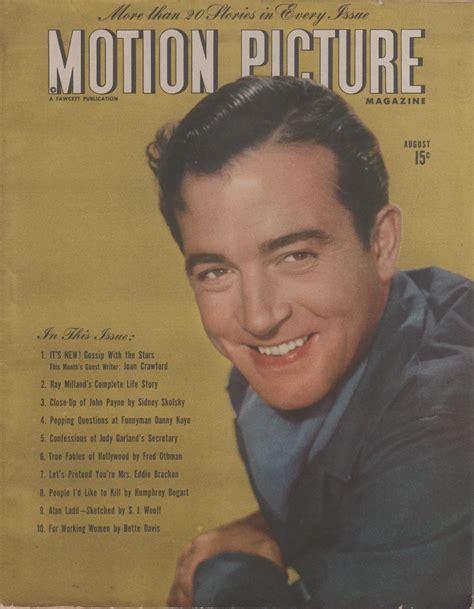 John Payne On The August 1945 Issue Of Motion Picture Magazine Star