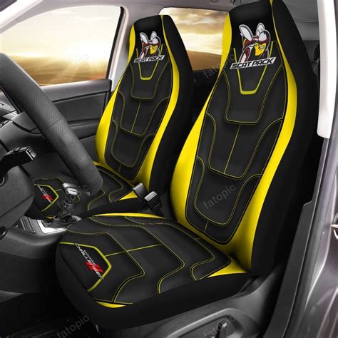 Dodge Challenger Nct Hl Car Seat Cover Set Of 2 Ver4 Yellow Vmtee