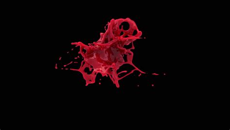 4k Red Bright Paint Splash Stock Footage Video 100 Royalty Free