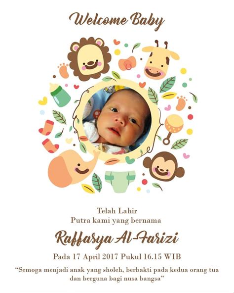 Download contoh undangan syukuran bayi tinpipohu. Template Ucapan Bayi